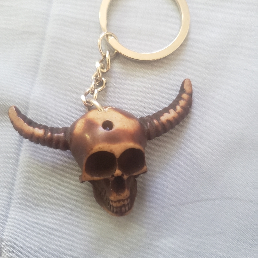 Keychain Longhorn skull